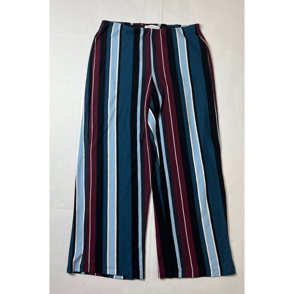 Urban Outfitters Womens Multicolor Striped Pull‎ On Cropped Pants Size Small